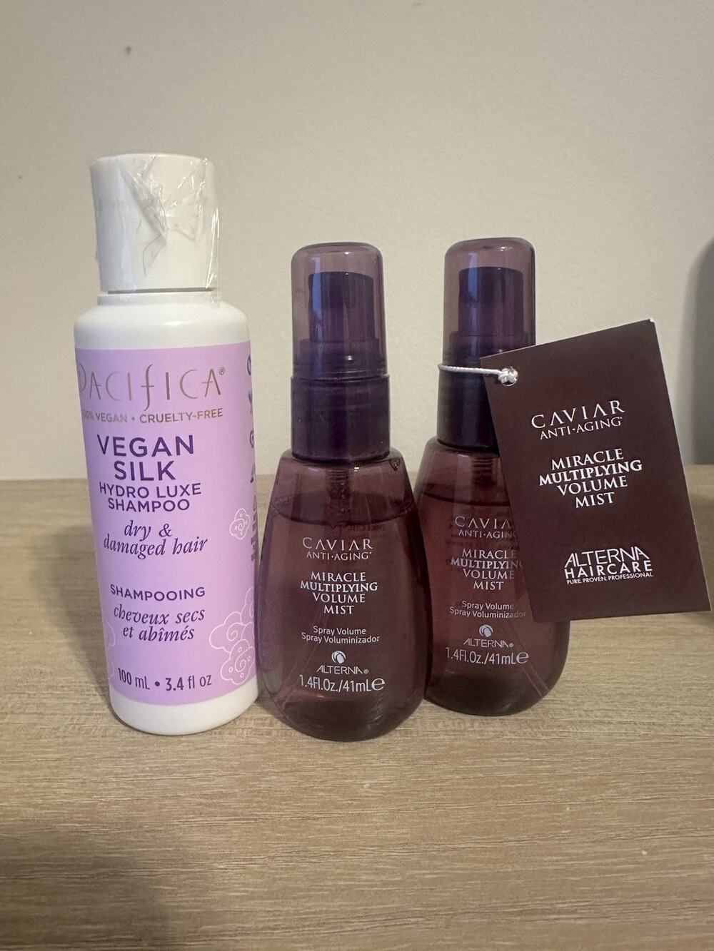 Alterna Caviar Volume Mist Travel Set + Pacifica Shampoo Bundle